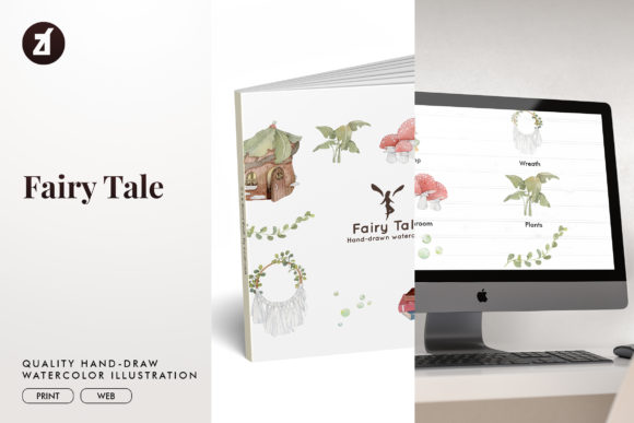 Fairy Tale Watercolor Illustration for Local Business Branding