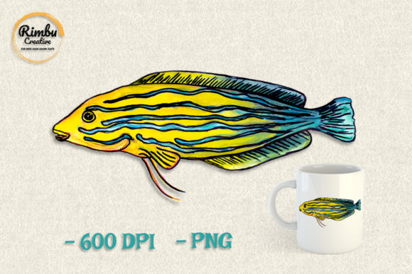 Fish Watercolor Clipart Sea Animal for Authentic Local Branding