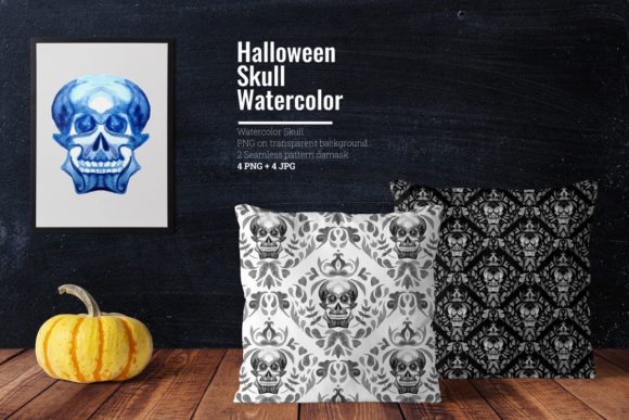 Halloween Skull Watercolor: A Versatile Illustration for Seasonal Branding