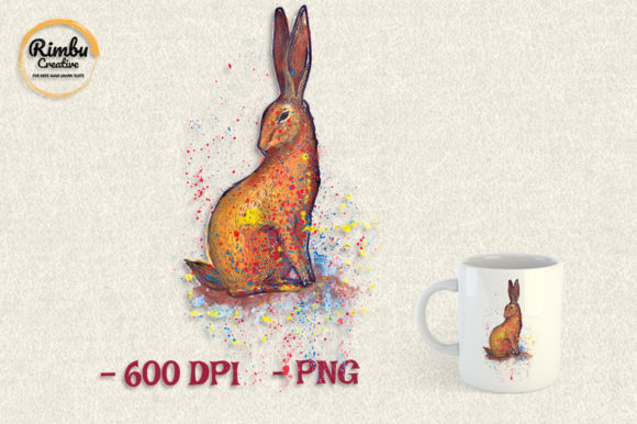 Rabbit Watercolor Clipart: A Versatile Illustration for Creative Projects