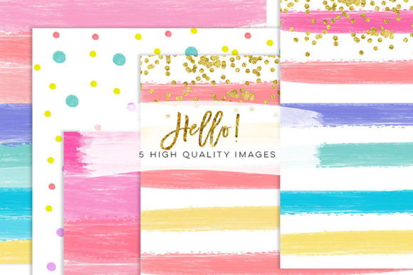 Watercolor Blobs Paper Clip Art Set: A Versatile Illustration for Handmade Creations