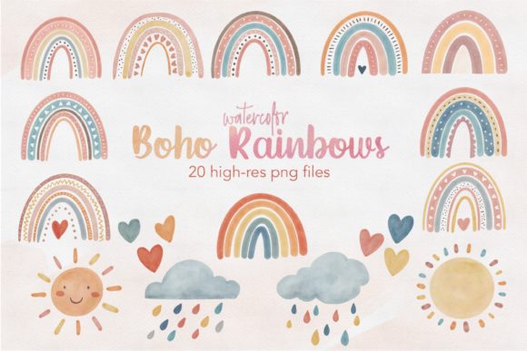 Watercolor Boho Rainbow Clipart: A Designer’s Honest Review