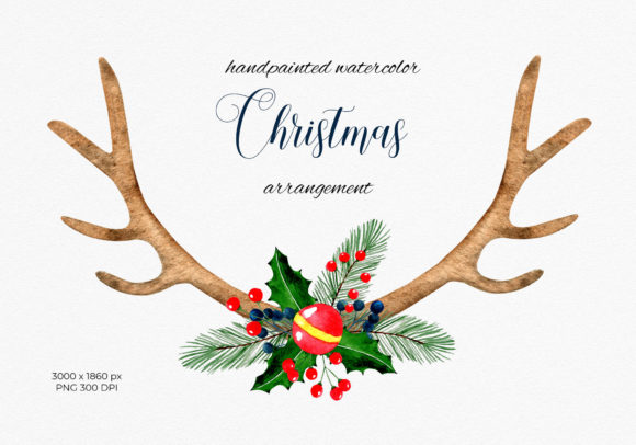 Watercolor Christmas Illustrations: A Versatile Graphic Design Asset for Handmade Creators