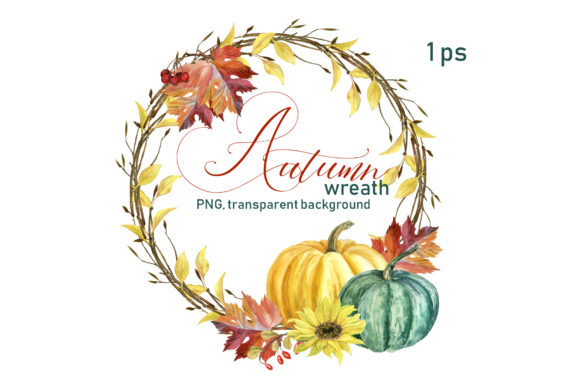 Watercolor Fall Wreath Illustrations: A Must-Have for Seasonal Crafting