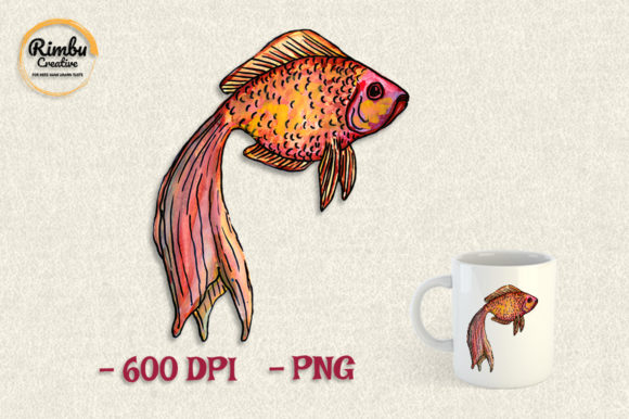 Watercolor Fish Illustrations: A Versatile Graphic Design Asset for Creative Projects