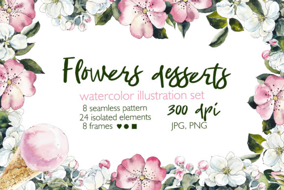 Watercolor Flowers Desserts Embroidery Design Review