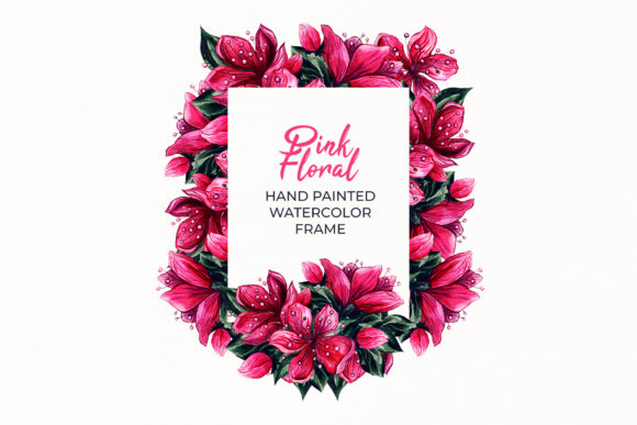 Watercolor Hand Painted Floral Wreath: A Versatile Illustration for Local Business Branding
