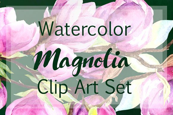 Watercolor Magnolia Clip Art Set Review for Real Embroidery Projects