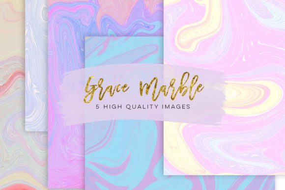 Watercolor Marble Paper, Rainbow Marble: A Versatile Illustration for Branding