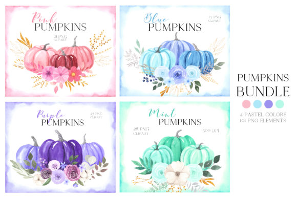 Watercolor Pastel Pumpkins Bundle Review: A Seasonal Illustration for Creative Sellers
