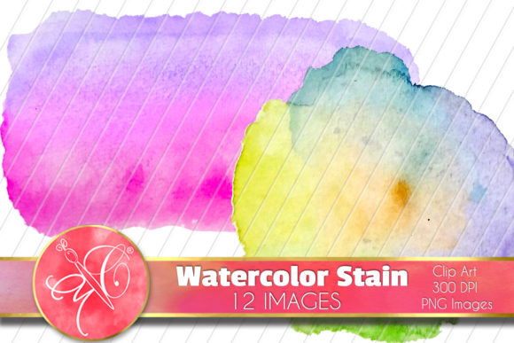 Watercolor Stains Clip Art: A Versatile Illustration Set for Creative Websites