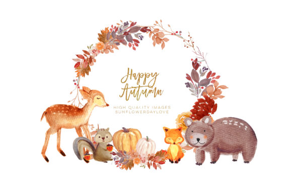 Woodland Animals Watercolor Clip Art: A Versatile Illustration for Digital Sellers